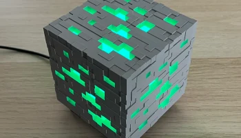 Лампа Minecraft Ore (WLED / ESP32 D1 Mini USB-C) 2