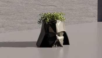 Дарт Вейдер Low Poly - Горшечное растение/Держатель для р...