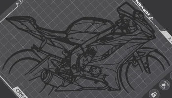 Yamaha YZF-R6 2018 Настенное искусство 1