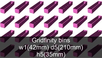 Коллекция чашек Gridfinity высотой 5 (39 мм) 3