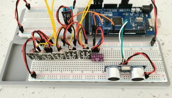 Arduino Mega с макетной платой 1