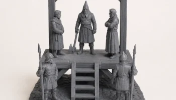 Mittelalterliche Galgen-Diorama Miniatur Mittelalterliche Galgen-Diorama Miniatur