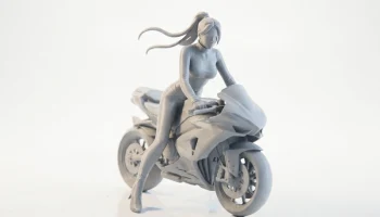 Фигурка байкера-детки, женская фигура, 3D-печать...... 1