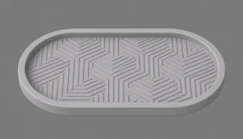 Поднос Modern Geometric Valet Tray STL - овальный органай... 1