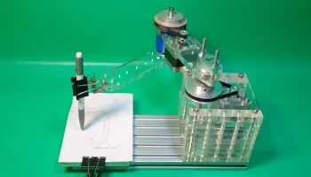 DIY Scara Robot Самодельная рука Роботизированный акрилов..