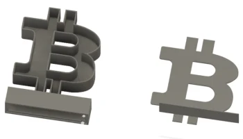 Подставка для биткойнов со светодиодными полосками для 3D...
