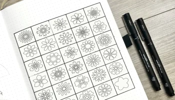 Трафарет "Цветок" Bullet Journal