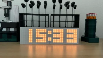Пиксельные часы 32x8 3