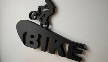 BIKE Wall Art - Современный велосипедный силуэт...