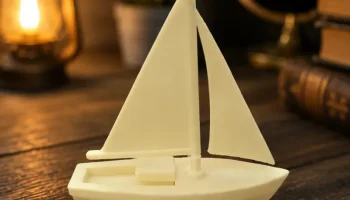 Миниатюрная модель классического парусника - 3D-печать...