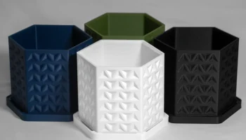 Горшок для цветов Tri-Hex, 4 дюйма, с дренажными отверсти... 3