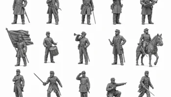 Фигура der US-americanischen B&uuml;rgerkriegsoffiziere - Фигу...