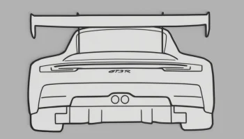 Porsche 992 GT3R - Настенное искусство