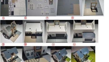 Modernes Einfamilienhaus im Ma&szlig;stab H0/1:87 1