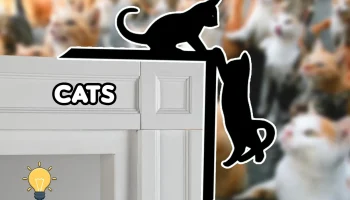 Уголок обивки двери комнаты - Кошки №5
