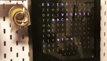 Часы IKEA Ribba WordClock 23х23см ESP8266 WS2812B