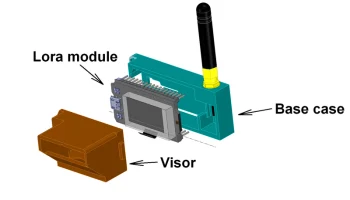 Уличный кейс Heltec ESP32 LoRa с козырьком от солнечного .. 1