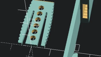 Зажим для DIN-рейки Модель Openscad