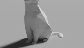 Low Poly Cat 2.0 (Украшение) (Без поддержек!)............