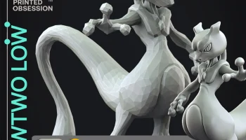 Mewtwo - Low Poly - Покемон - Фан-арт Mewtwo - Low Poly - Покемон - Фан-арт