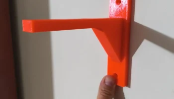 Сверхмощный неоново-оранжевый кронштейн для полки с 3D-пе... 3