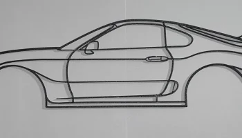 Настенное искусство силуэта Toyota Supra MK4............ 1