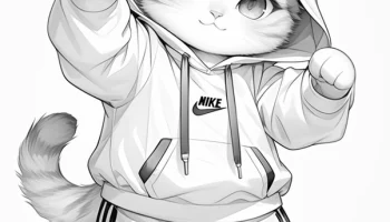 Кот милый Nike - HueForge 1
