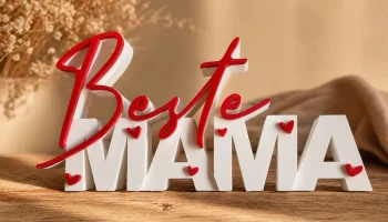 Знак Beste Mama | Подарок ко Дню матери | 3D-печатный дек..