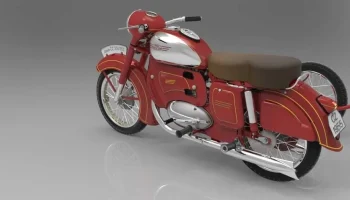 Проект JAWA-ČZ K&Yacute;VAČKA 250/353.02 - ДЕТАЛЬ № 1 - РАМА 1