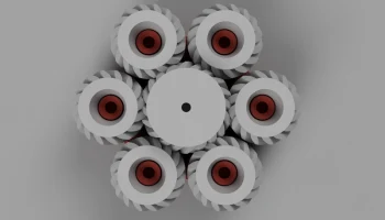 Gear Fidget Toy 05 - Плоский шестиугольник со вращением 9