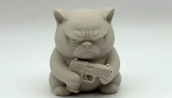 Сердитый кот с ружьем