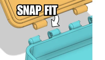 Модульная петля Snap-Fit для 3D-печати (демонстрация STEP... 1