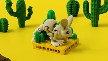 Тушканчик - брелок с шарнирной фигуркой животного | Печат... 7