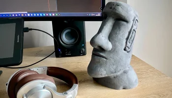 Подставка для наушников и декоративная скульптура Moai He... 3