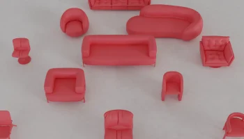 Миниатюры современной дизайнерской мебели STL Megapack 1 ... 6
