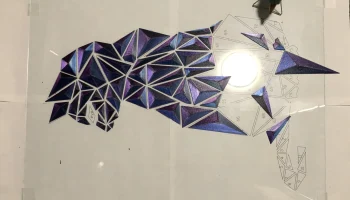 Геометрическое низкополигональное настенное искусство с и... 7