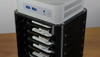N100 NAS - 5 отсеков (2,5-дюймовый жесткий диск/твердотел..