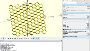 Параметризованная сотовая стена хранения OpenSCAD... 1