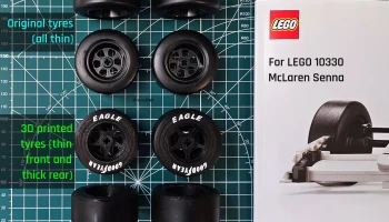 Реалистичные шины/диски для автомобиля Формулы 1 LEGO 10330  1