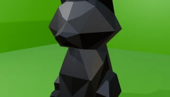 Низкополигональная кошка