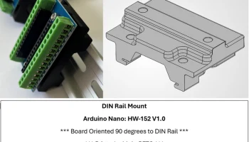 Arduino Nano - DIN-рейка 90 градусов