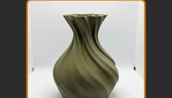 Элегантный вазон с вихревым дизайном и гофрированным крае...