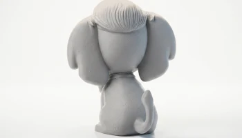 Симпатичная фигурка слона в стиле чиби для 3D-печати........ 3