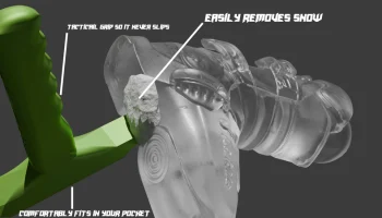 Лыжные ботинки Скребок для снега 1