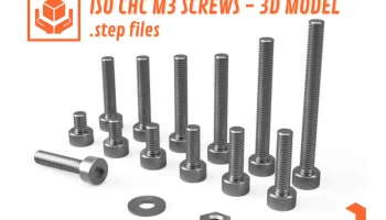 Винты ISO CHC M3 - 3D МОДЕЛИ - файлы .step 0