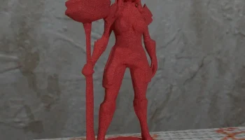 DnD Style Женщина-Тор как Боец Дополнительный Молот FDM б...