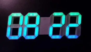 7-сегментные светодиодные часы RGB с использованием Neopi... 6