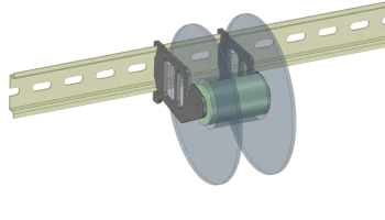 DIN rail spool holder
