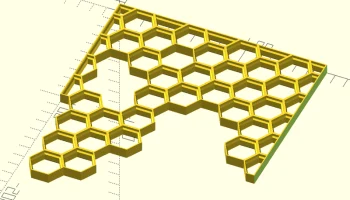Настраиваемая сотовая стена для хранения (OpenSCAD)......... Настраиваемая сотовая стена для хранения (OpenSCAD).........