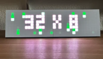 Пиксельные часы 32x8 4